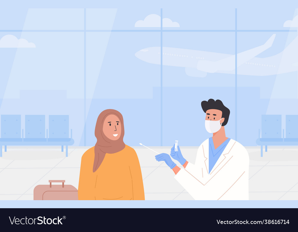 Pcr-Tests am Flughafen-Poster mit Passform