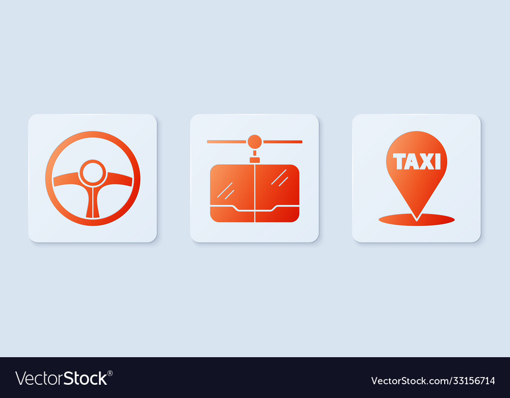 Set cable car steering wheel and map pointer
