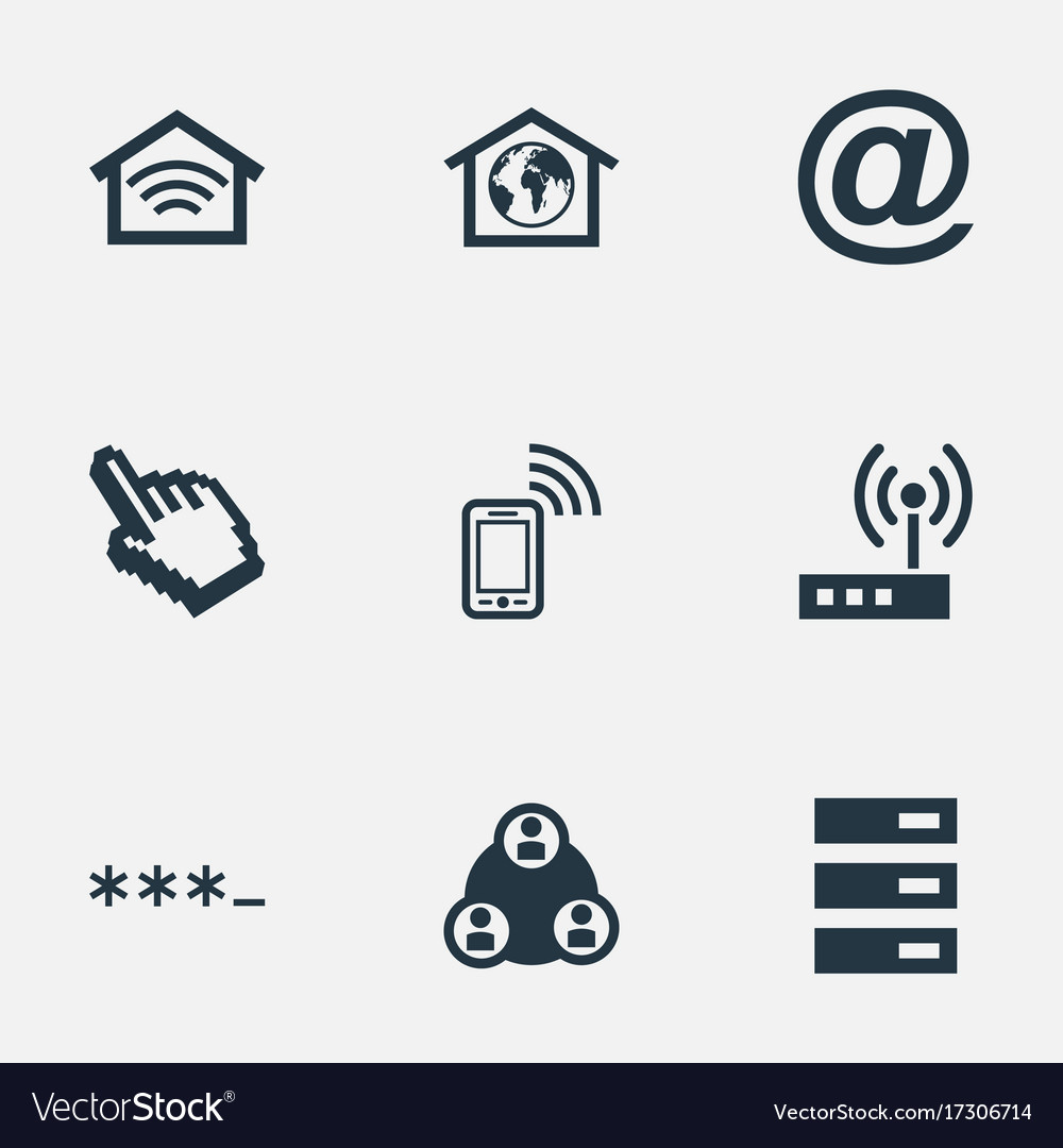 Set of simple web icons