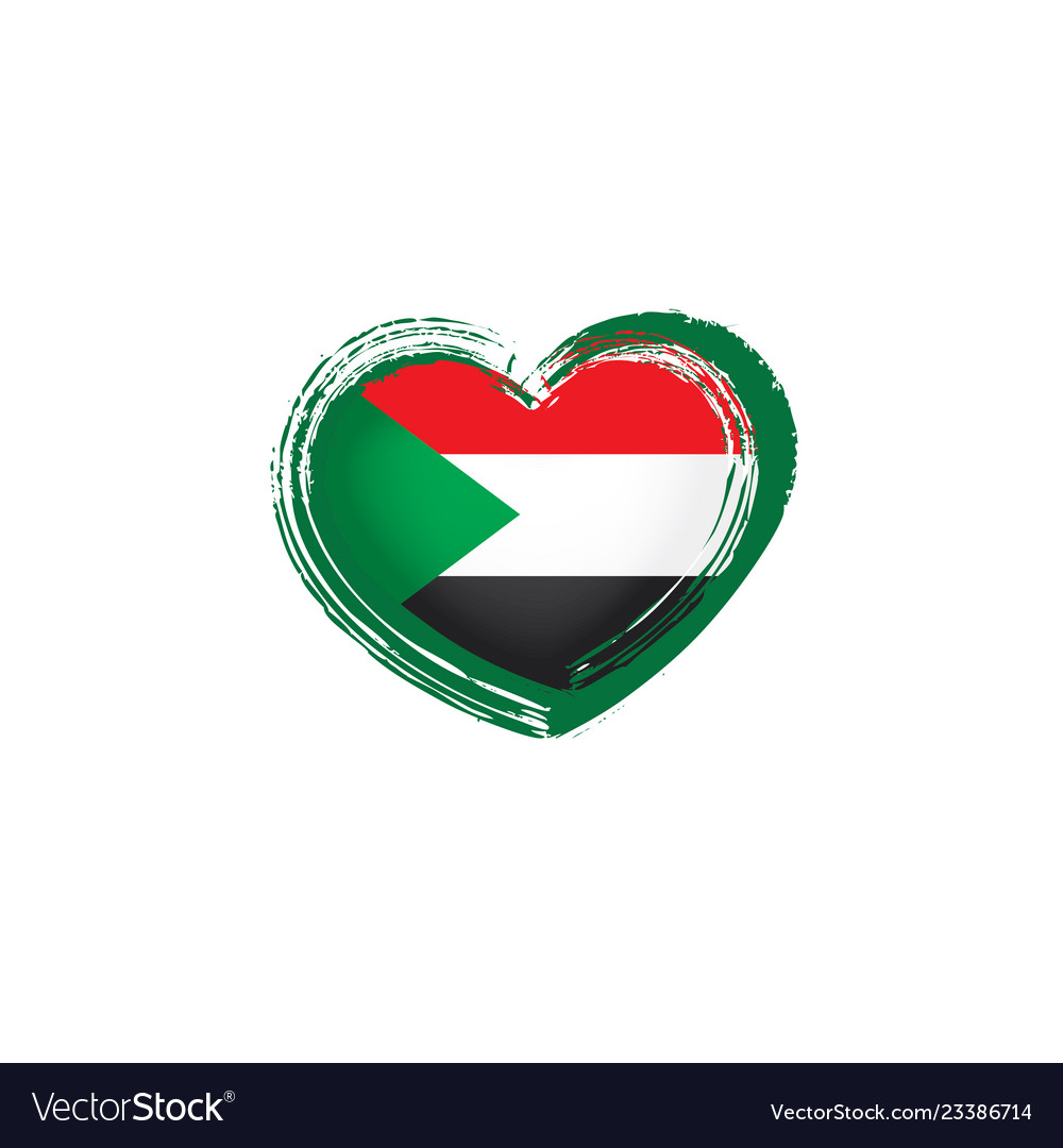 Sudan flag on a white Royalty Free Vector Image