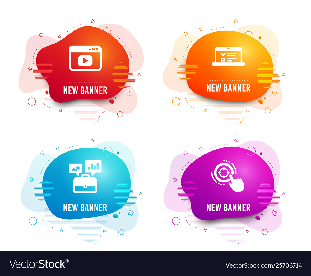 Video content web lectures and business portfolio vector image Video content web lectures and business portfolio