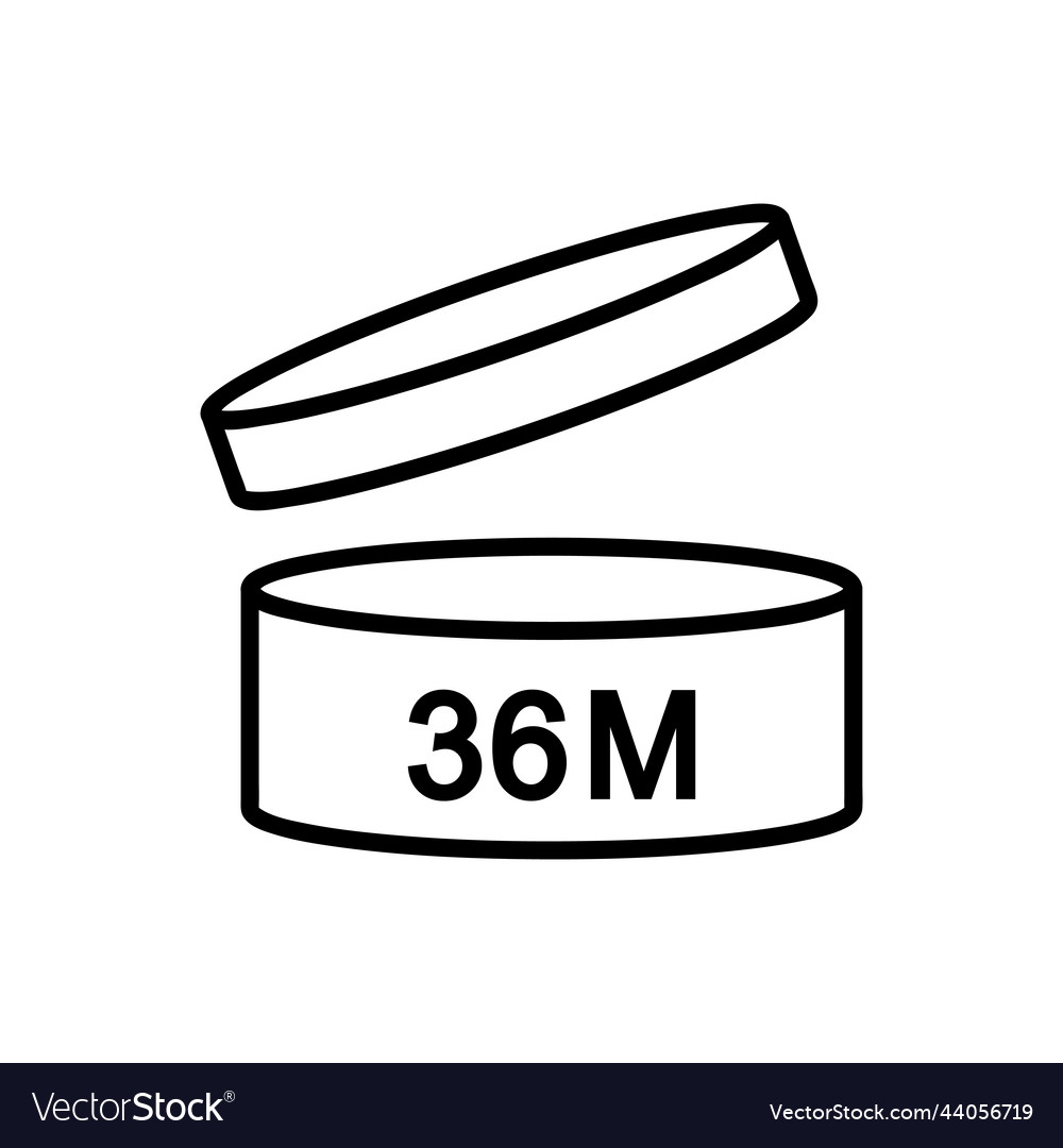 36 months icon period after opening symbol vector image