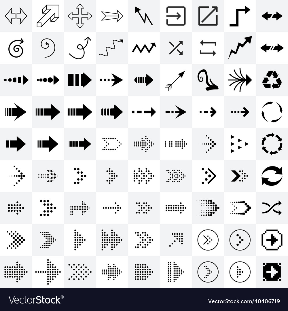 Arrow and cursor icons
