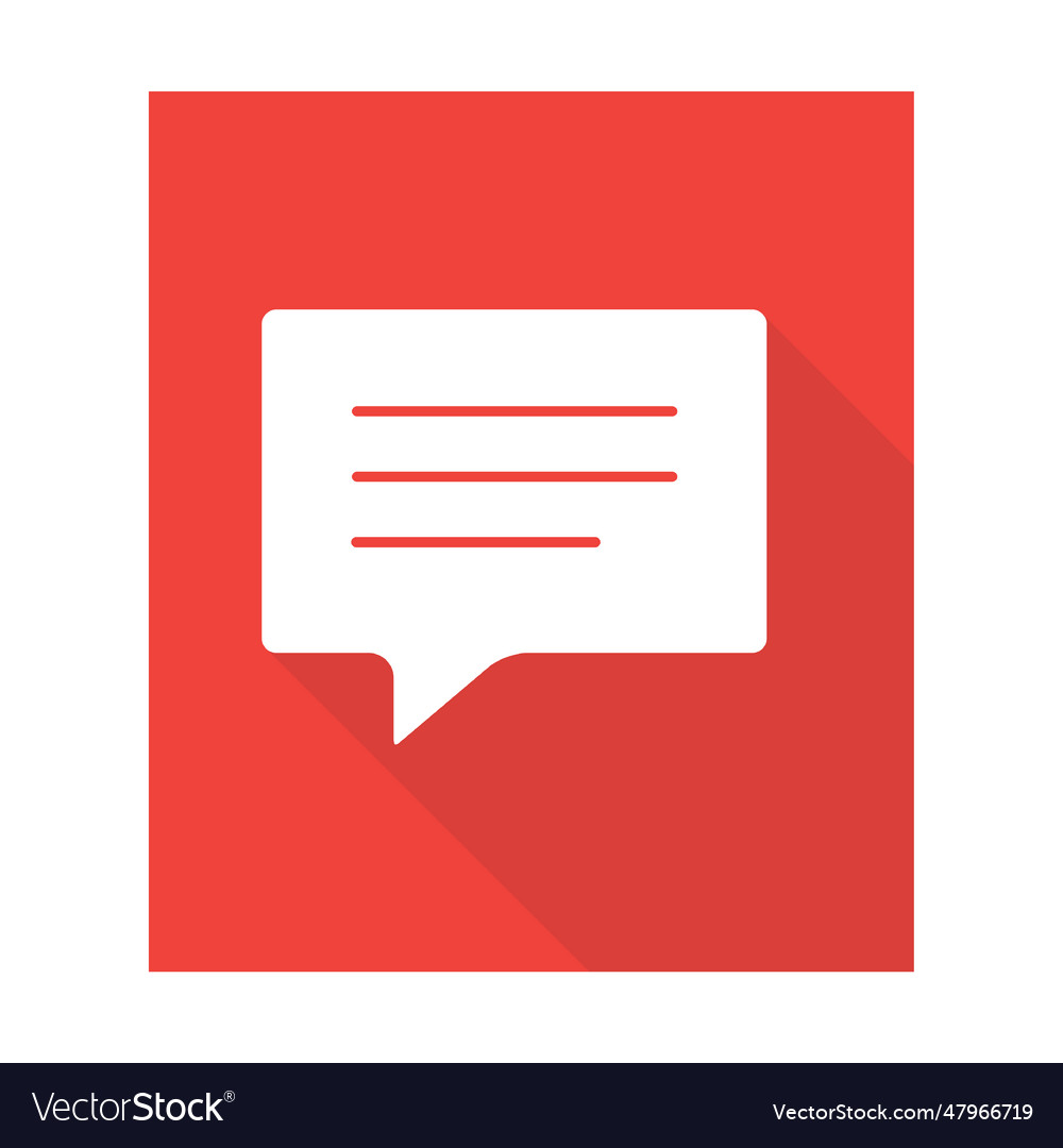 Chat message sign with background