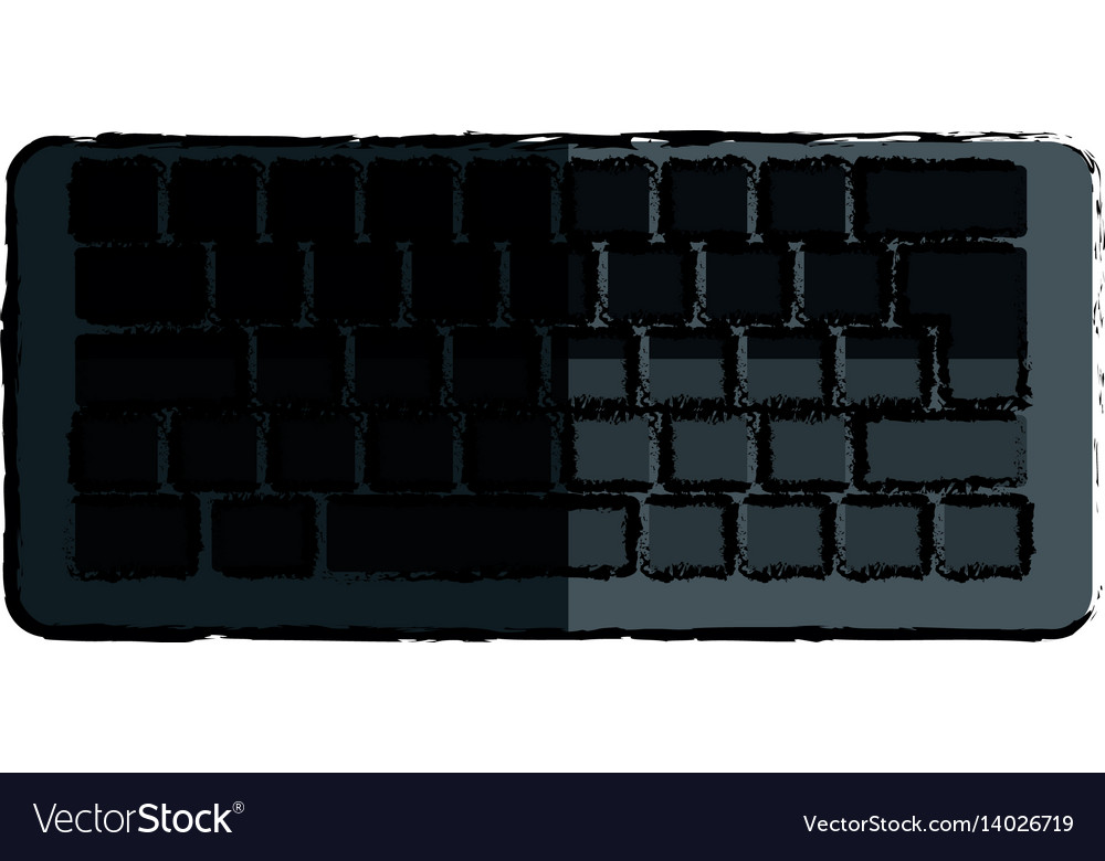 Computer keyboard isolated icon