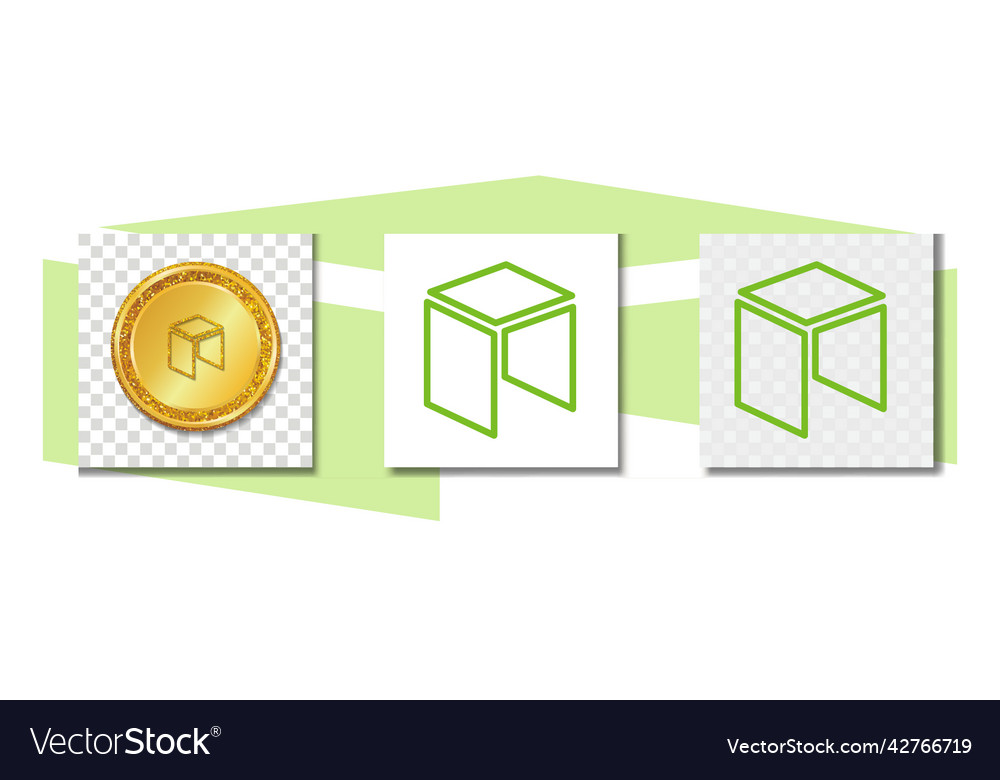 Gas token cryptocurrency icon with three forms vector image Gas token cryptocurrency icon with three forms