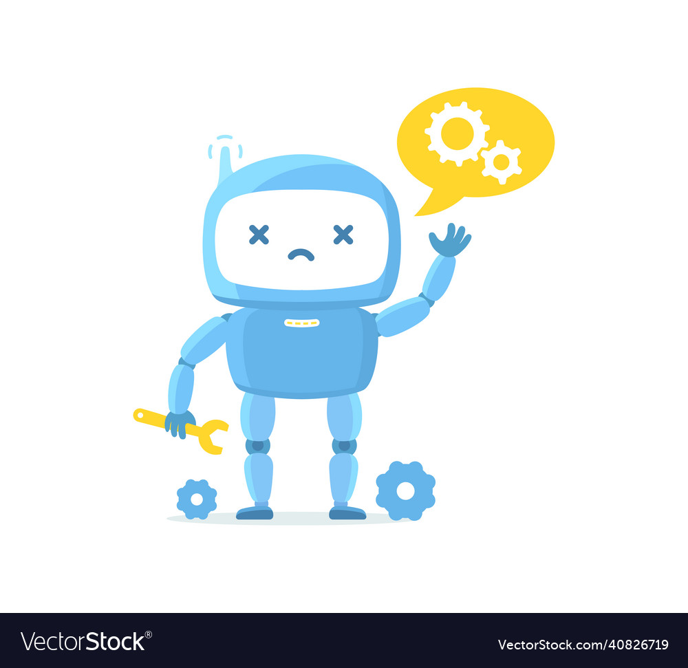 Robot character repair service failure error