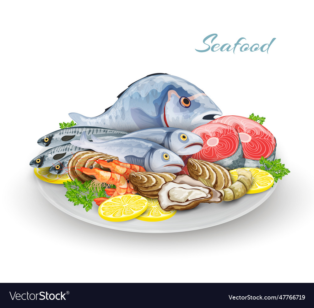 Seafood plate composition