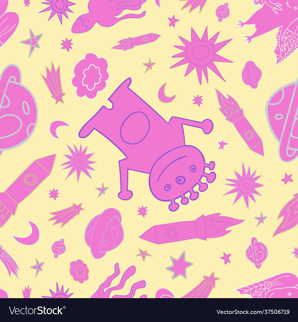 Seamless pattern colorful design outer vector image Seamless pattern colorful design outer