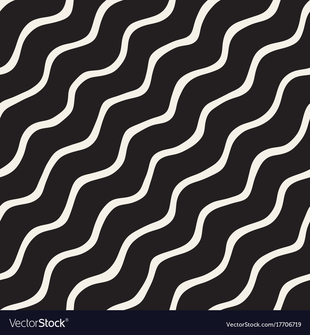 Seamless pattern with hand drawn waves abstract