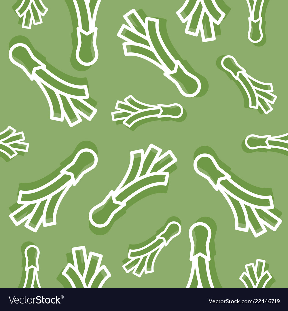 Spring onion line with shadow seamless pattern