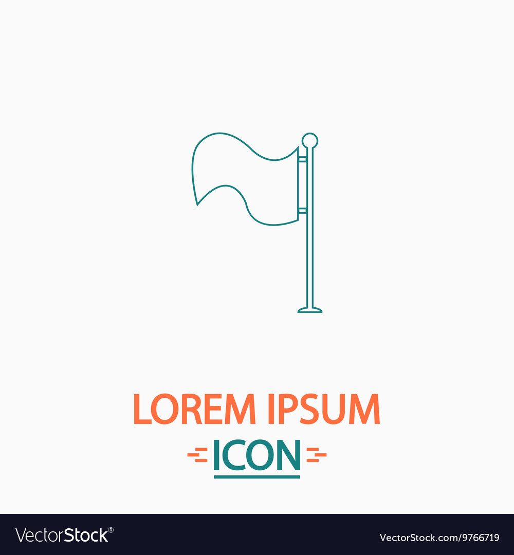 Waving flag computer symbol