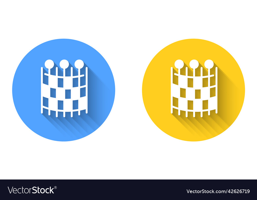 White fishing net pattern icon isolated with long
