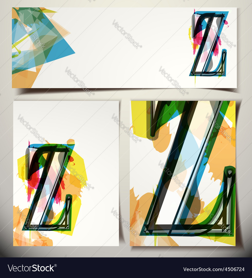 Artistic greeting card letter z