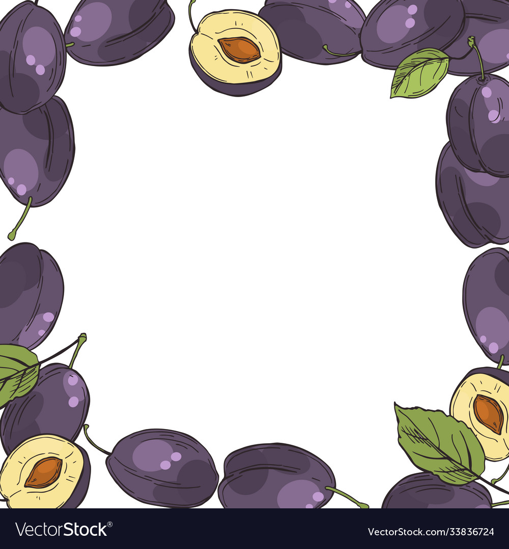 Background with plums