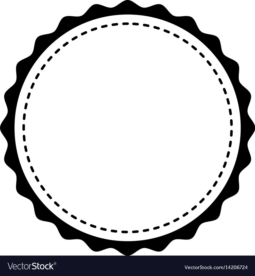 Circle seal stamp lace Royalty Free Vector Image