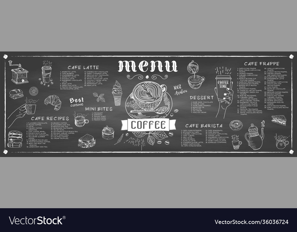 Coffee house menu restaurant cafe Royalty Free Vector Image