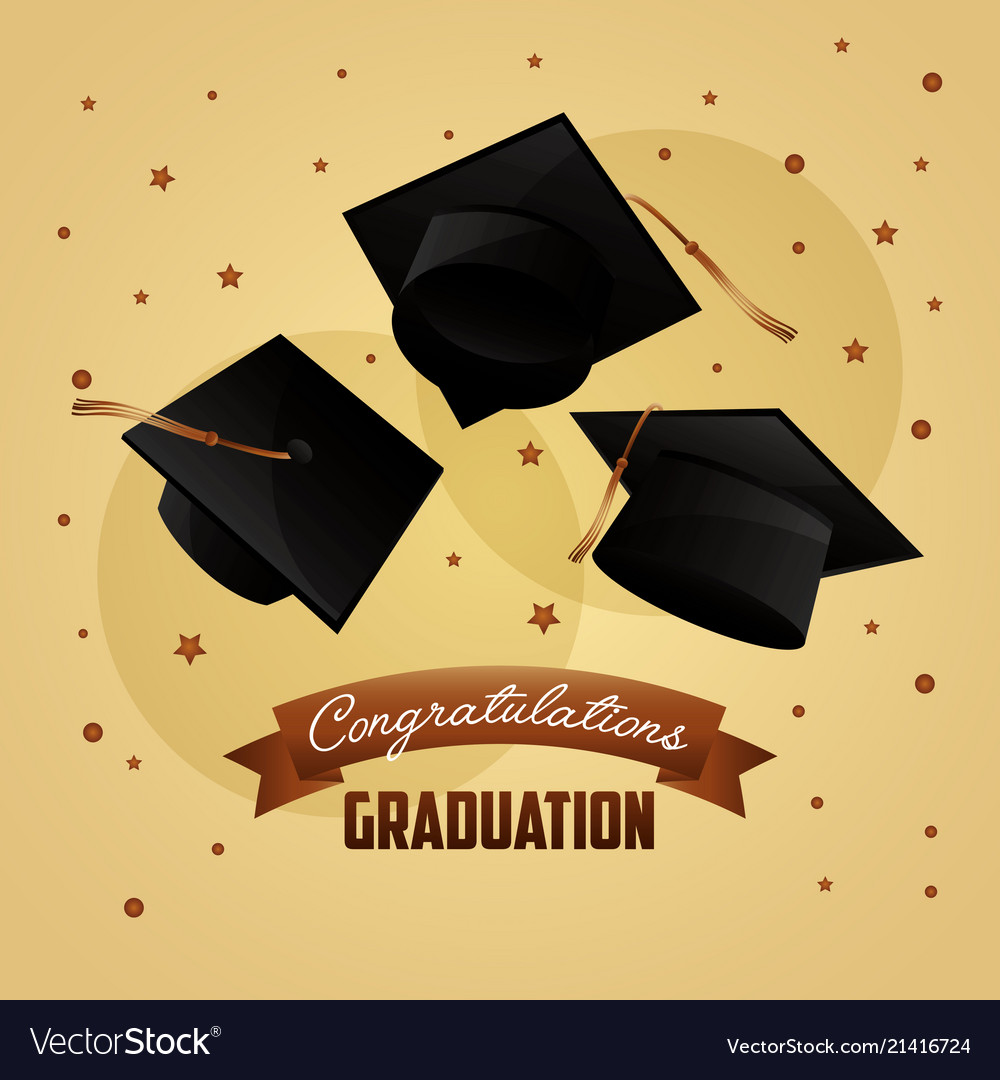 Congratulations graduation card Royalty Free Vector Image