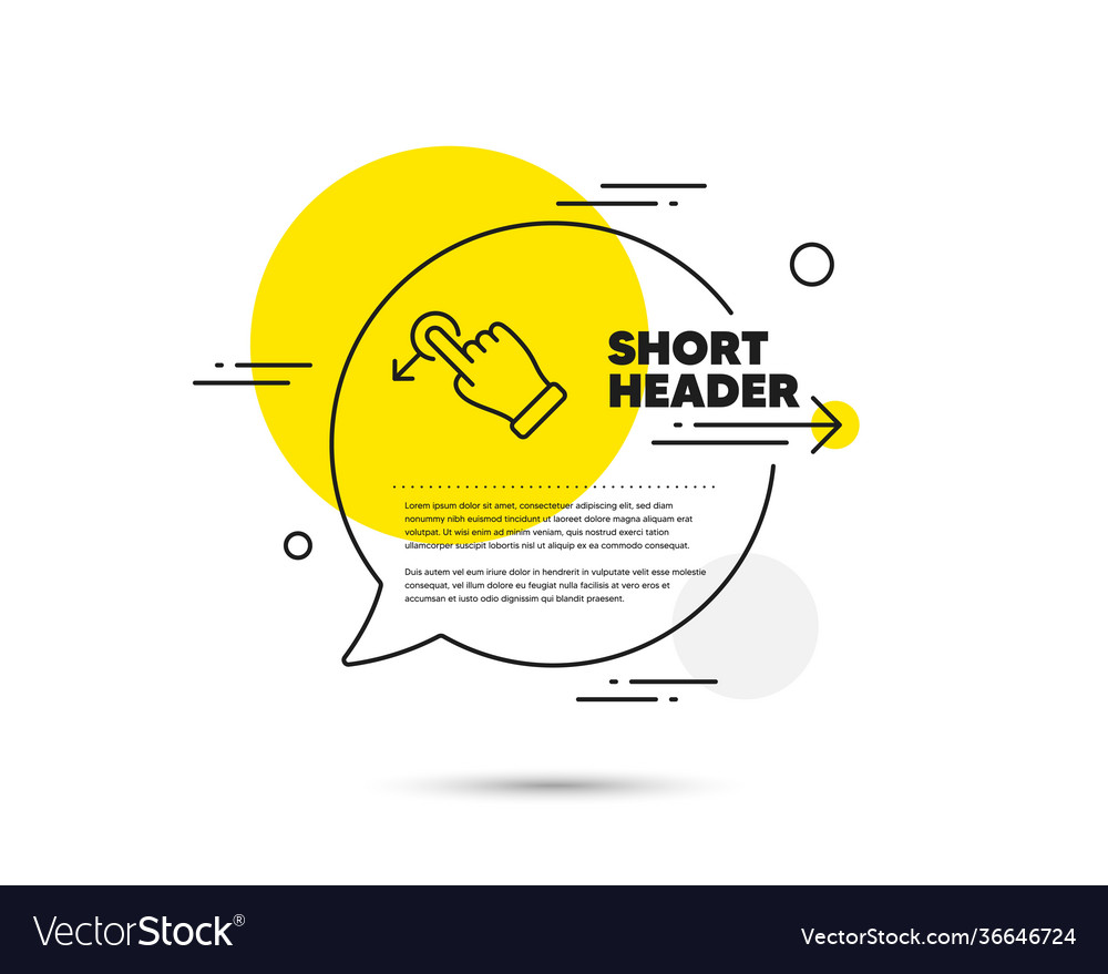 Drag drop gesture line icon slide arrow sign vector image Drag drop gesture line icon slide arrow sign