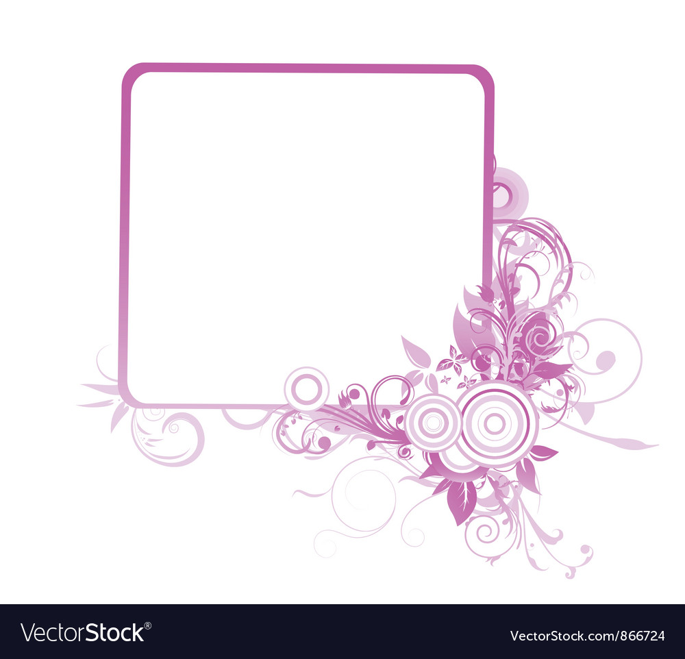 Floral frame with space for text Royalty Free Vector Image