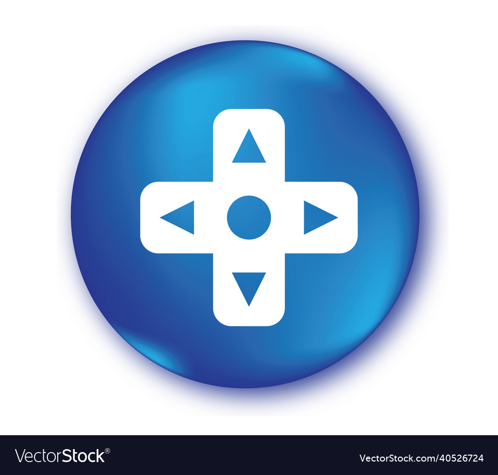 Game controller button vector image Game controller button