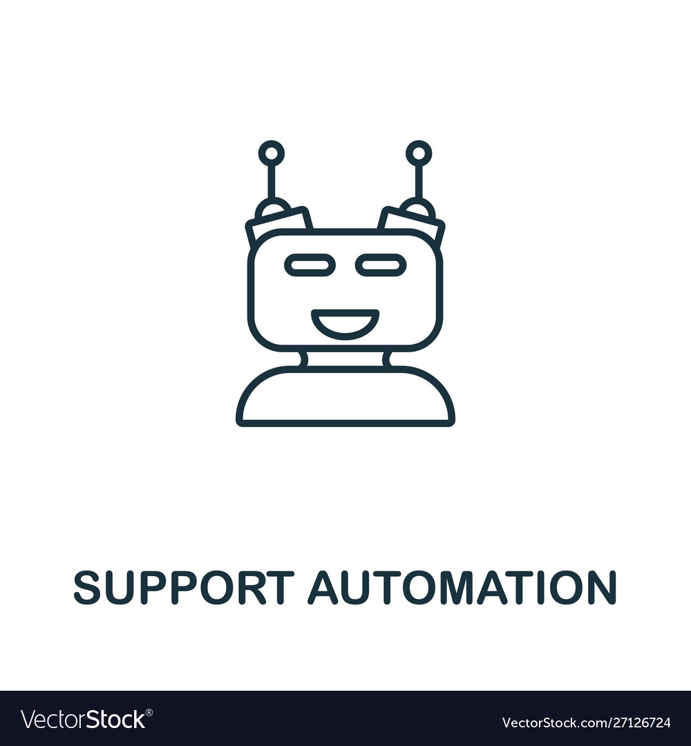 Support automation outline icon thin line concept