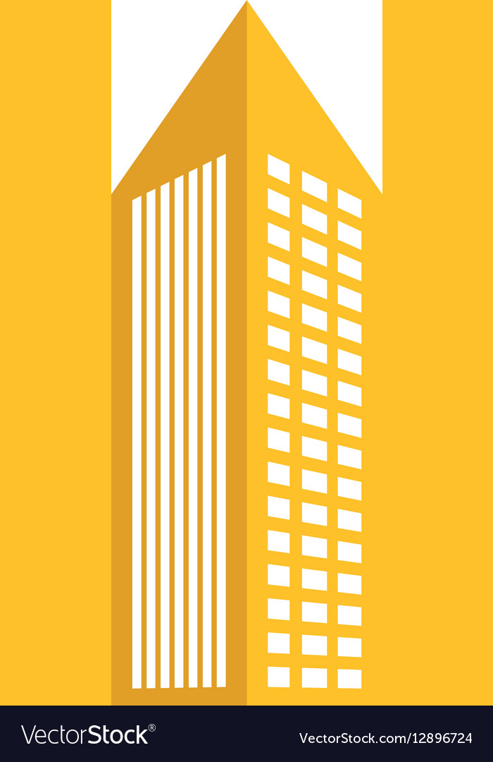 Yellow building with pointed top icon
