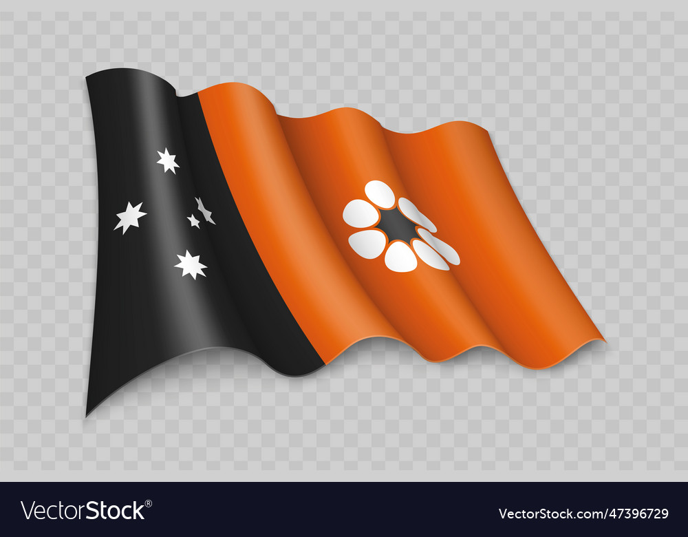 3d realistic waving flag of northern territory