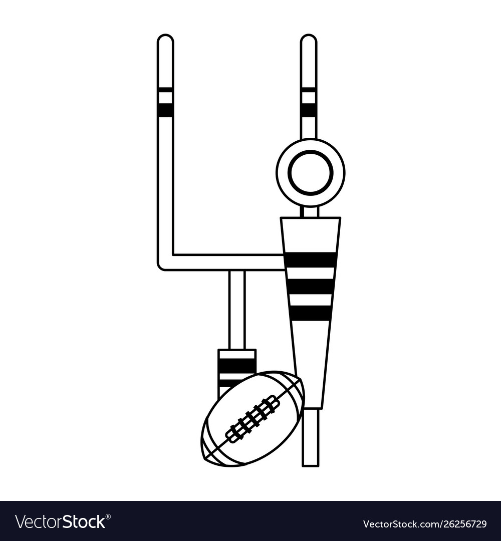 American Football Sport Spiel Cartoon in schwarz vector image American Football Sport Spiel Cartoon in schwarz