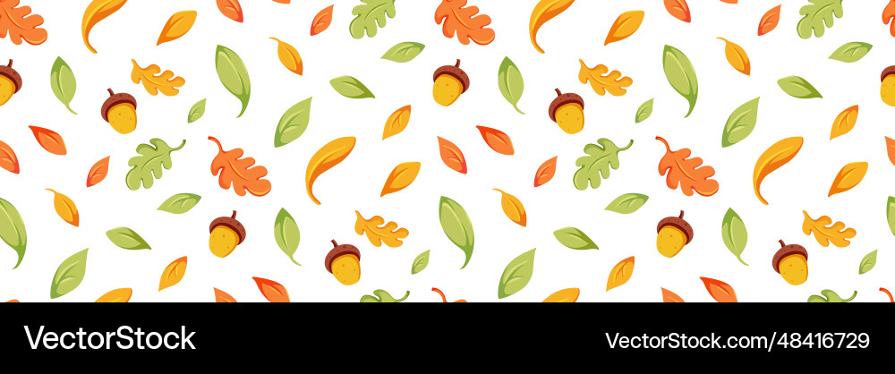 Autumn seamless pattern Royalty Free Vector Image