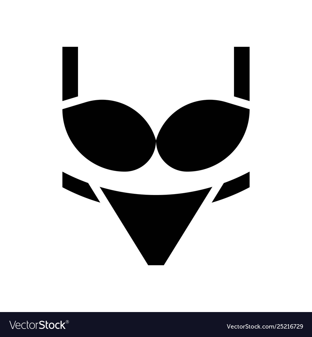 Bikini Or Lingerie Solid Style Icon Royalty Free Vector Bikini Or Lingerie Solid Style Icon Royalty Free Vector