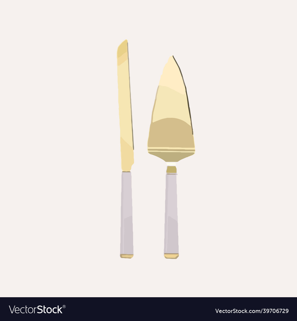 Cake tools objects for cutting and pie