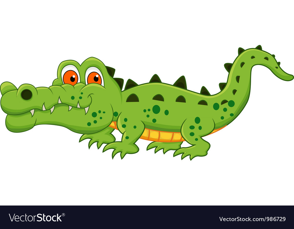 Crocodile cartoon Royalty Free Vector Image - VectorStock