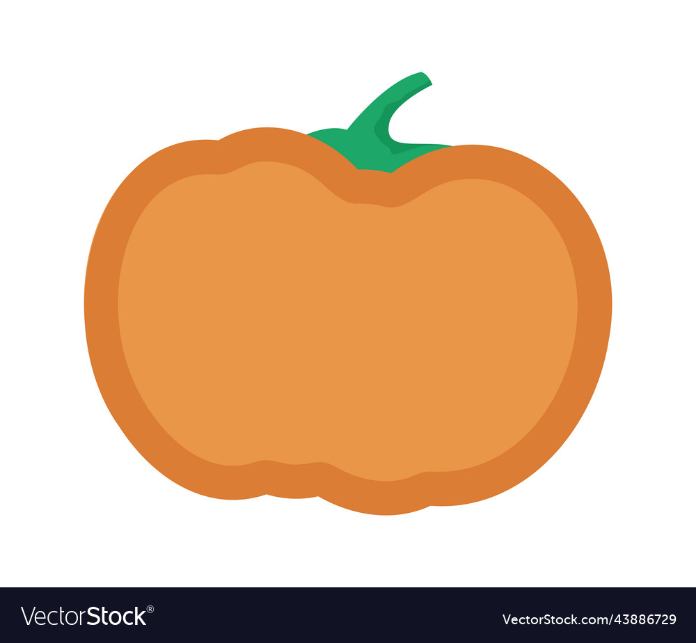 Empty pumpkin shaped quote textbox with flat Vector Image