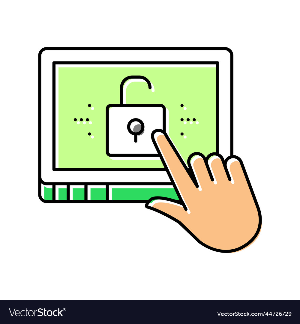 Get access registration color icon vector image Get access registration color icon