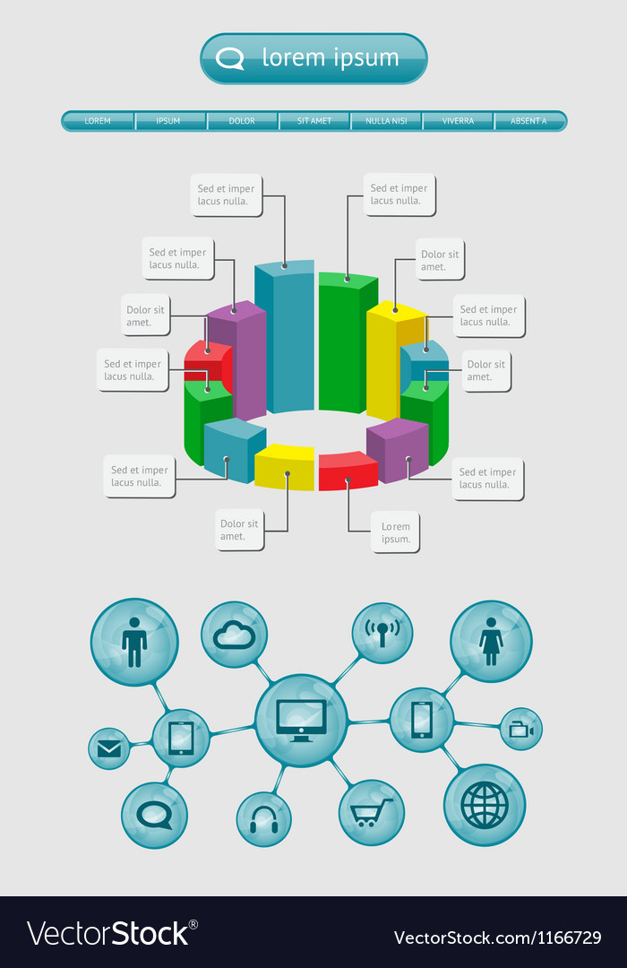 Infographics and web elements