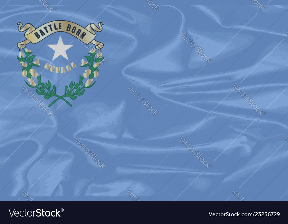 Nevada state silk flag