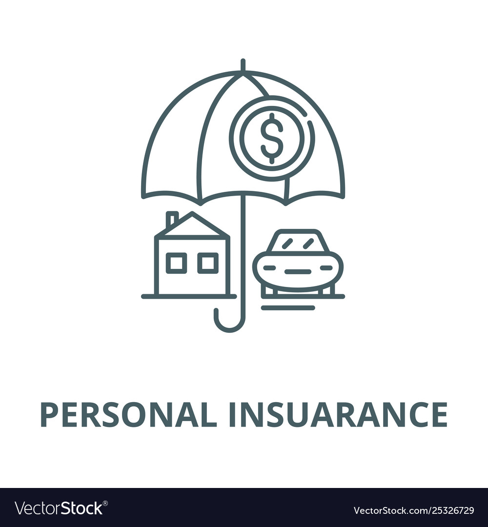 Personal insuarance line icon linear