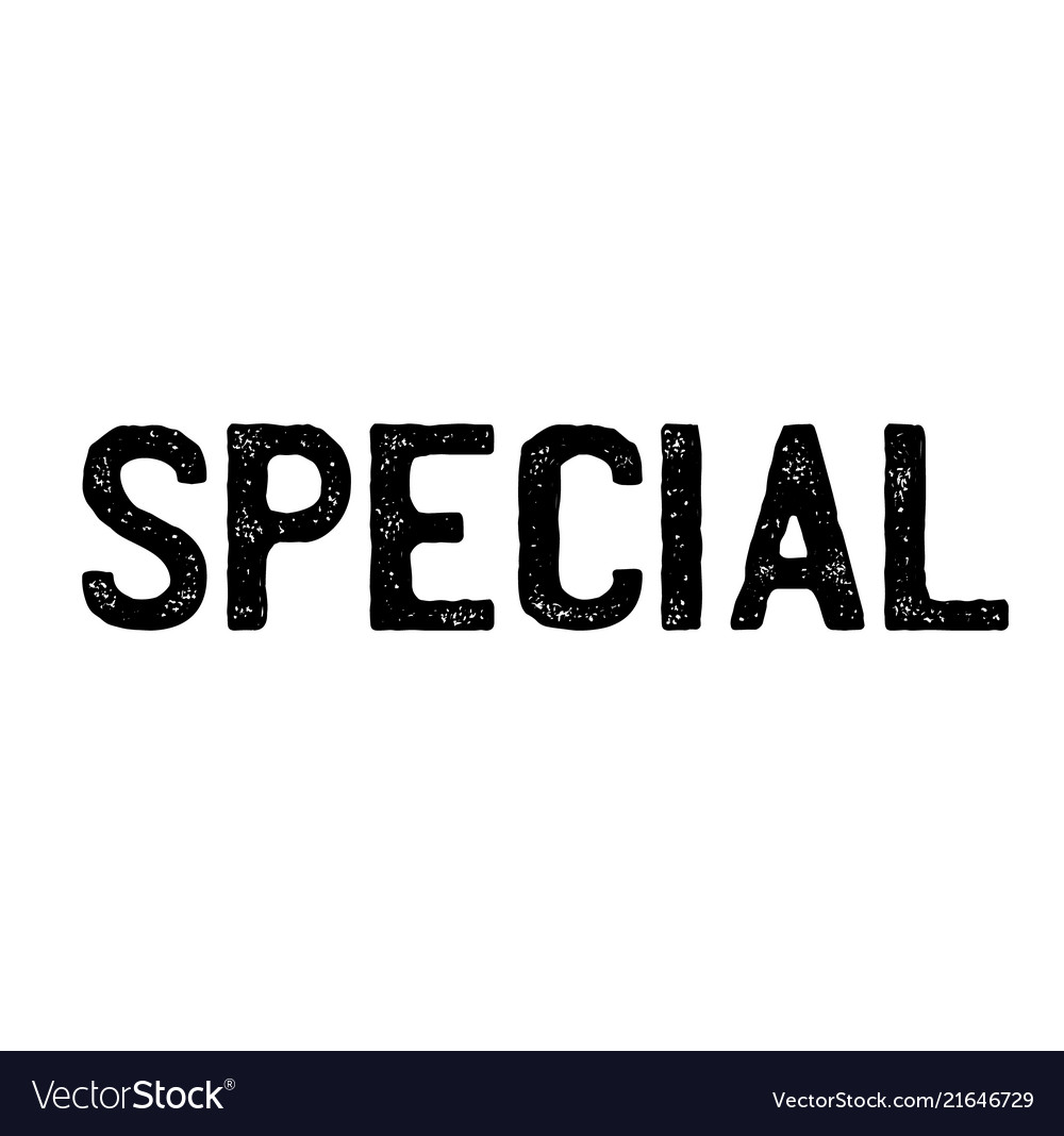 Special stamp on white Royalty Free Vector Image