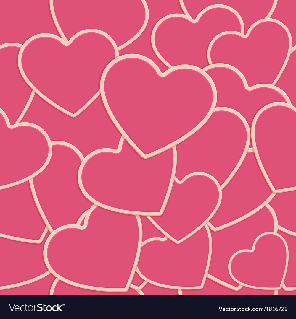 Tile heart background one Royalty Free Vector Image