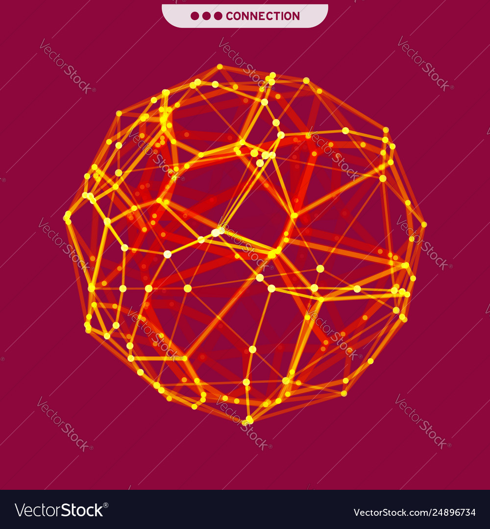 3D Wireframe Sphere Network