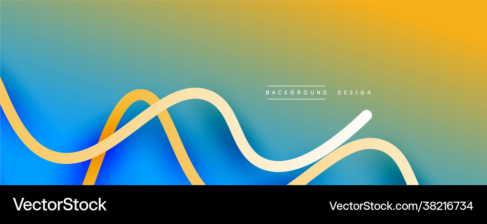 Abstract gradient background with wave line Vector Image