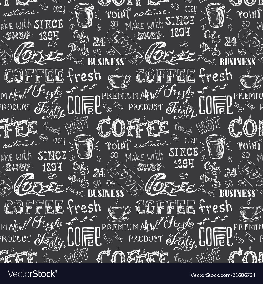 Kaffee Lettering Muster