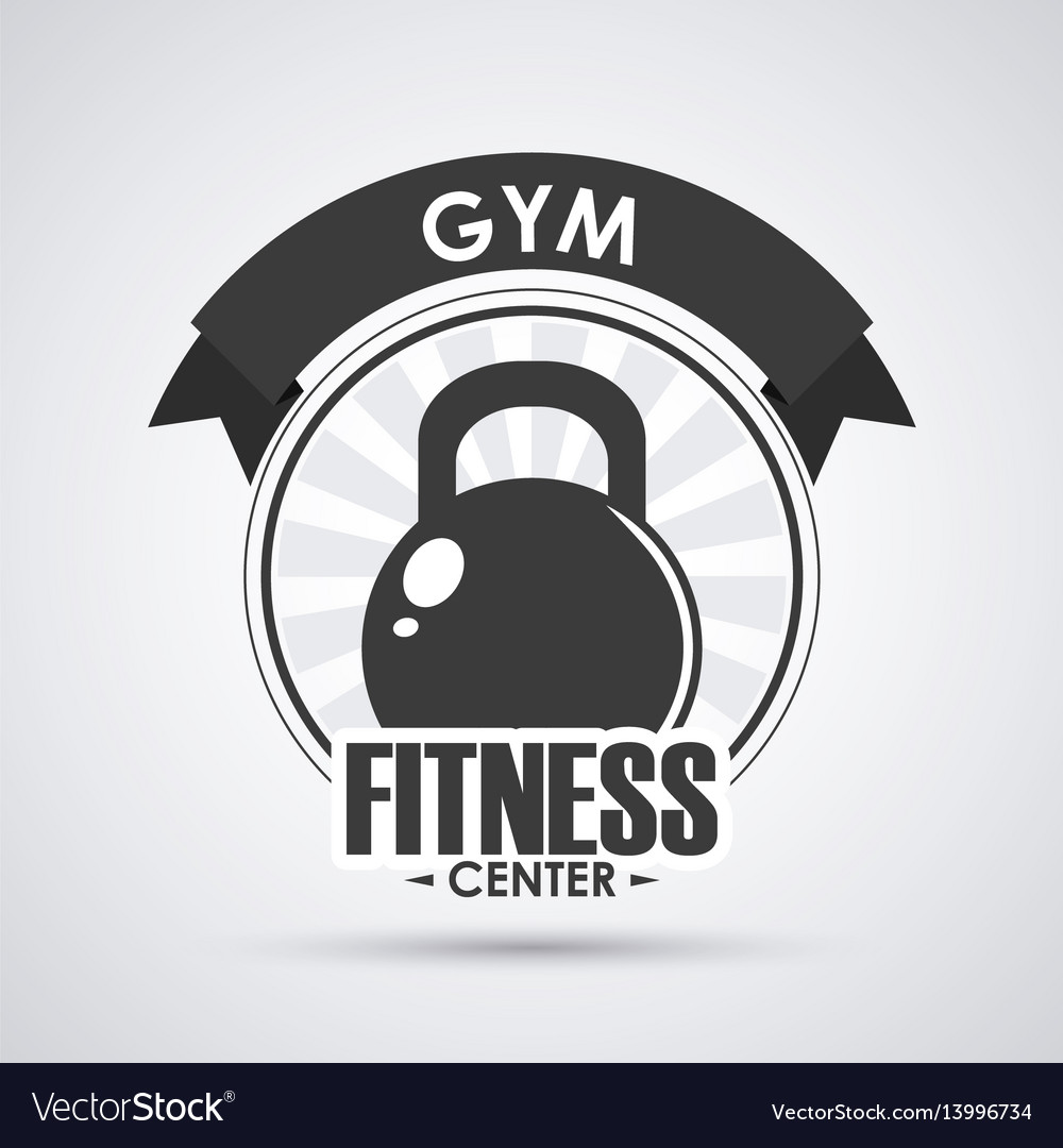 Fitness design gym icon flat sport