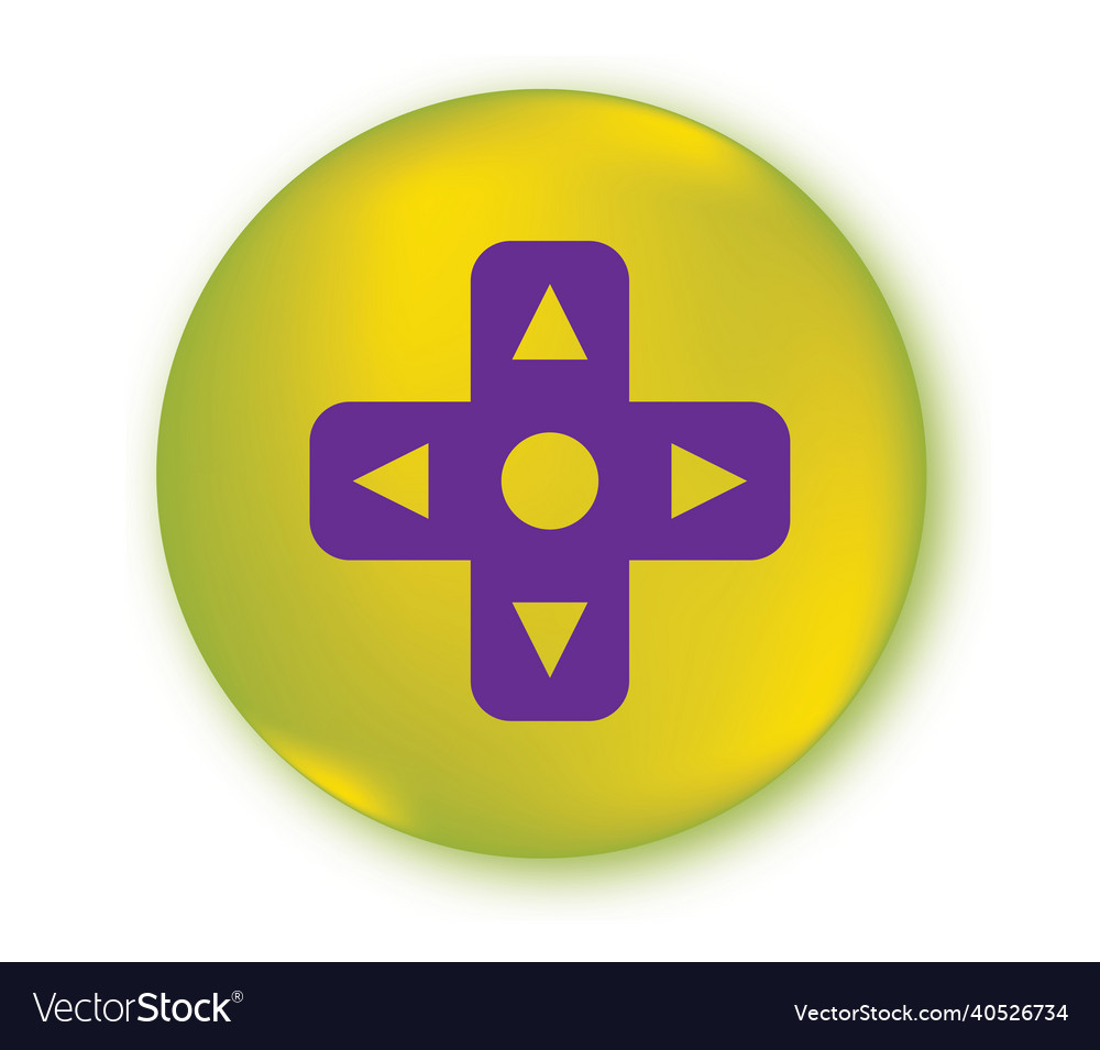 Game controller button vector image Game controller button