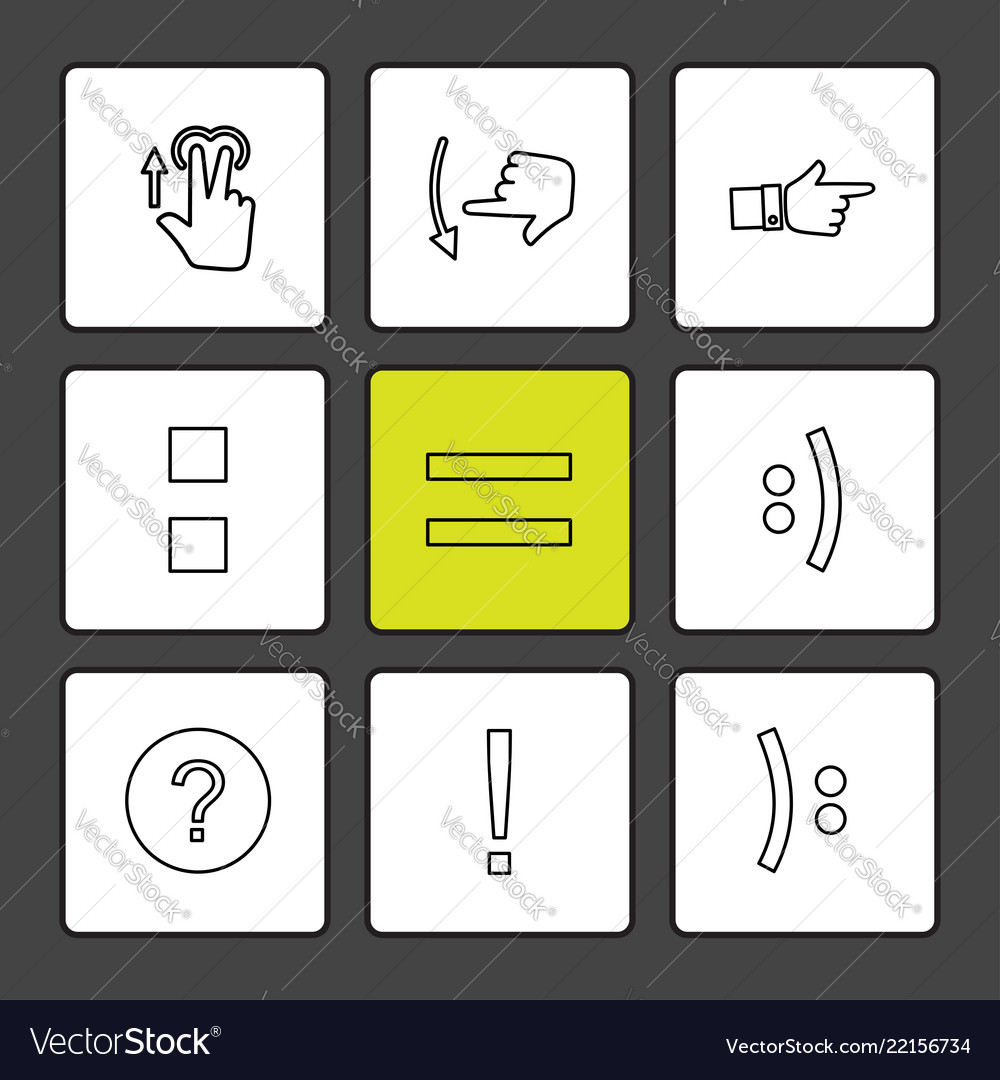 Maths emoji equals hands pointer arrows