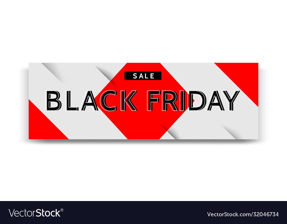 Minimal modern geometric horizontal black friday