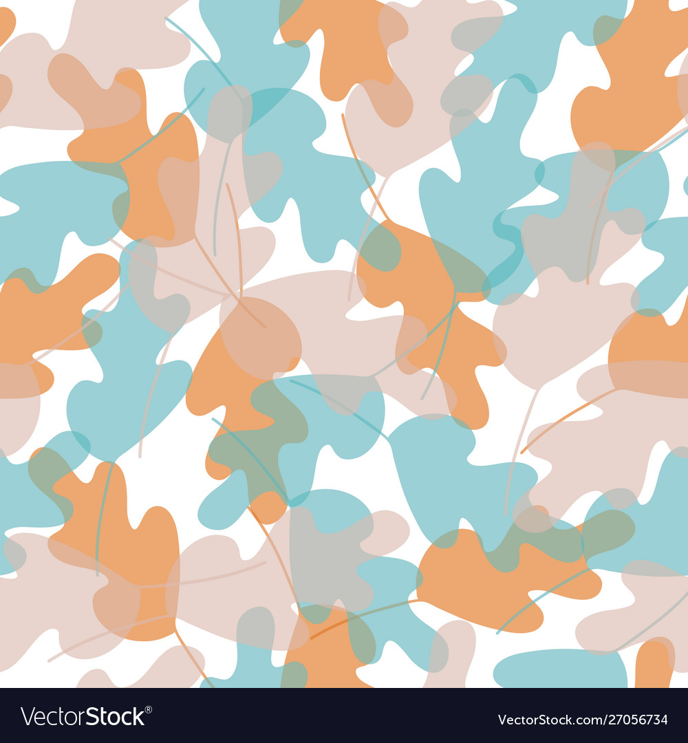 Overlapping leaf design seamless pattern