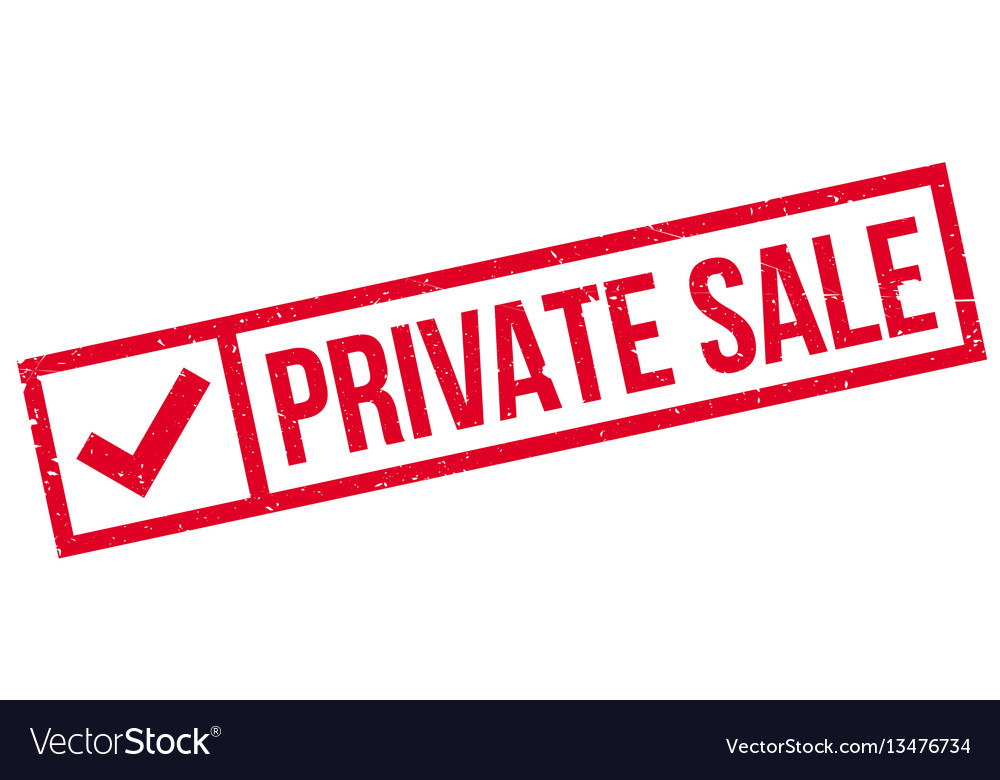 Private sale rubber stamp