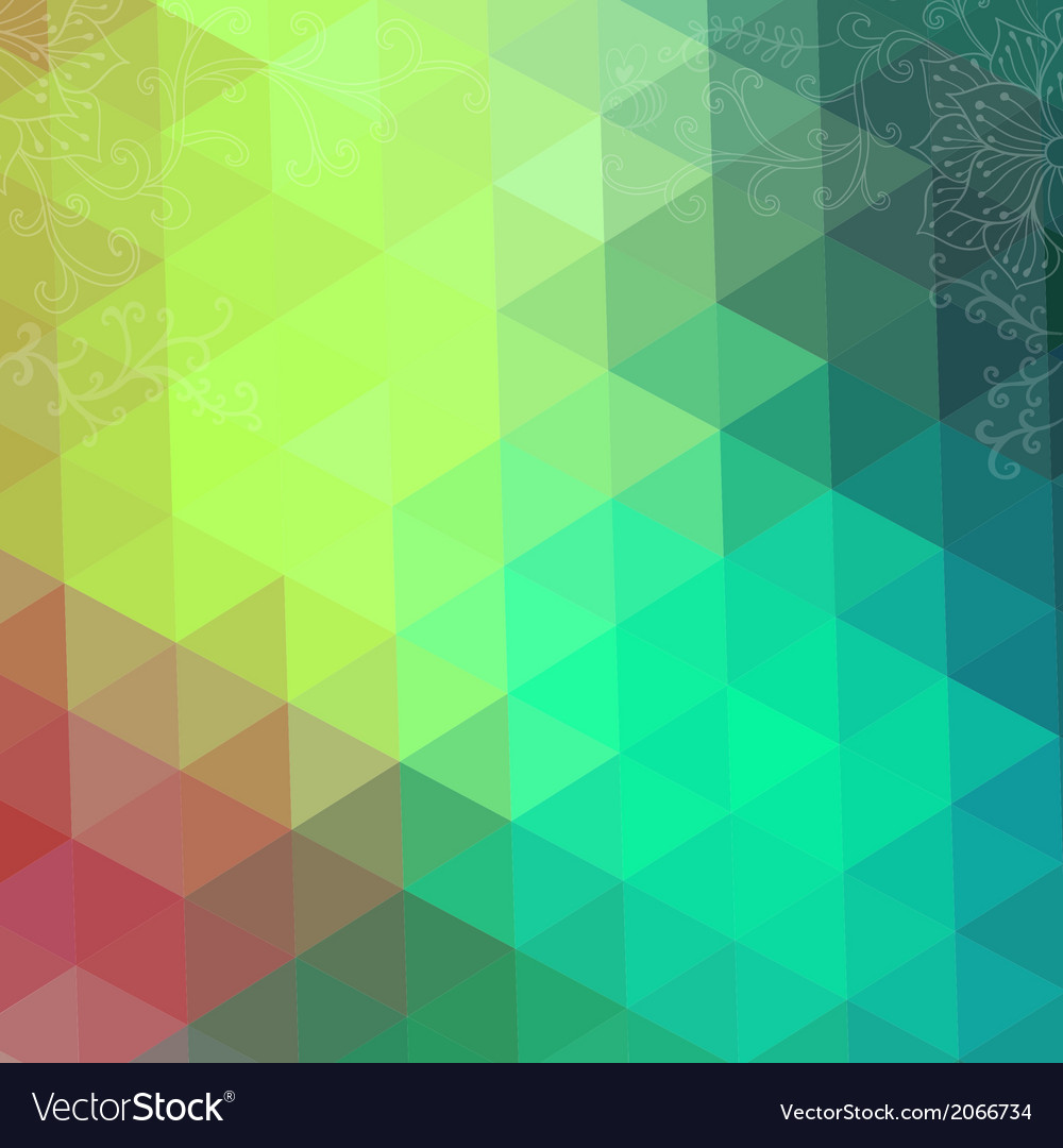 Retro pattern of geometric shapes colorful mosaic